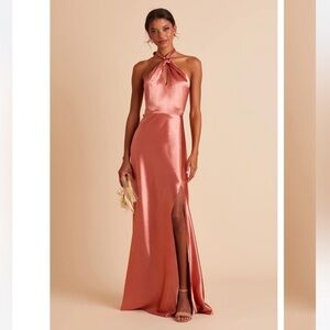 Birdy Grey Monica Dress in Satin Terracotta